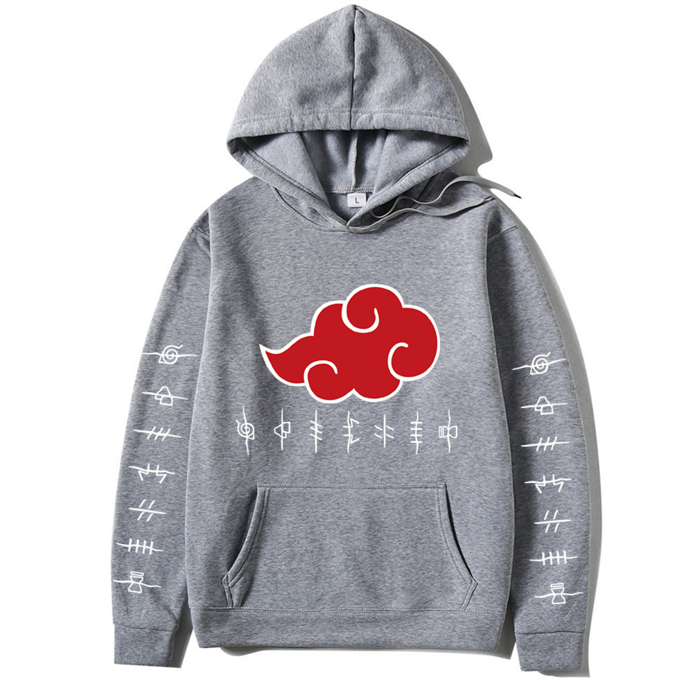 Naruto Printed - Adult Hoodies with White Letters on Sleeves - Image 25