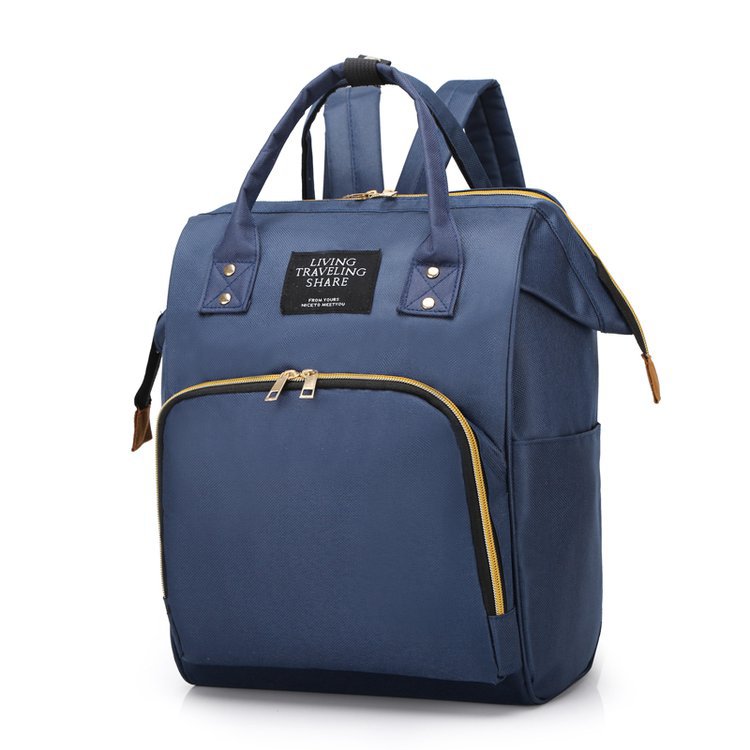 Mommy bag 2025 new Korean style fashion canvas color matching backpack women's bag Baoma milk bottle bag - Image 13