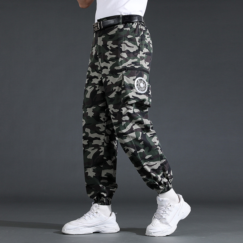Cross-border summer fan pants, air-conditioning work pants, fishing cooling and heat-proof pants, wear-resistant outdoor work pants, factory direct sales. - Image 2