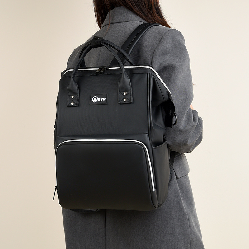 Mommy bag waterproof simple ladies backpack can hang baby stroller when going out multifunctional mother and baby bag gift list - Image 4