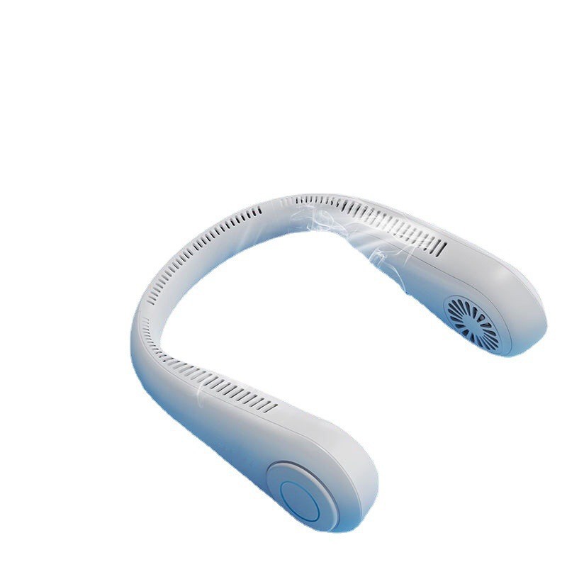 Cross-border new lazy USB mini hanging neck fan leafless mute summer artifact sports convenient small fan batch - Image 11