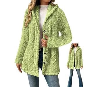 Women's Hooded Fleece Cardigan - Image 11