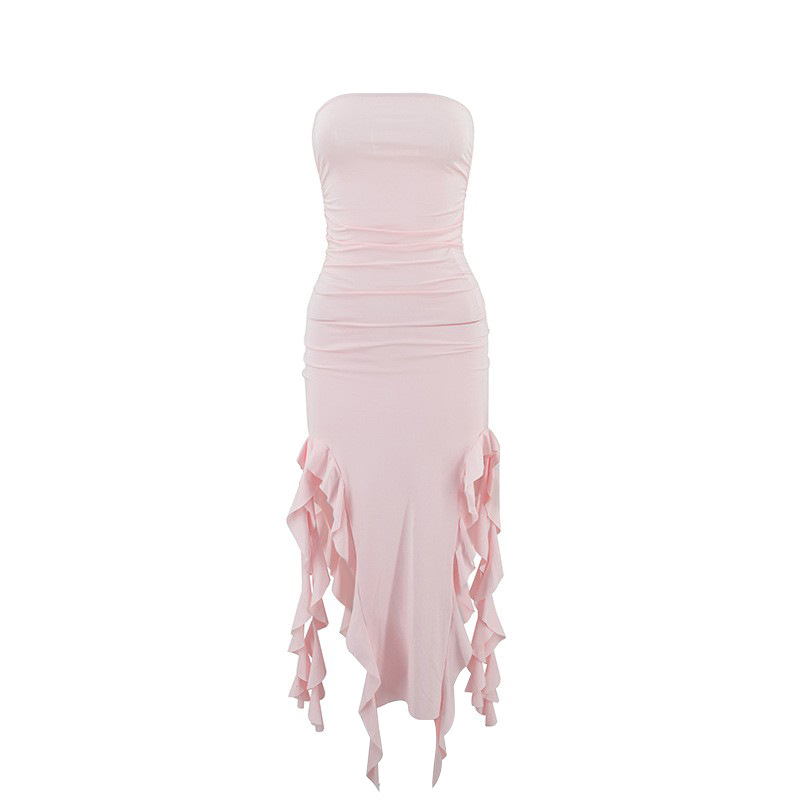2023 European and American style summer new cross-border hot product one-shoulder jellyfish lace dress sexy hottie ur women's clothing - Image 5