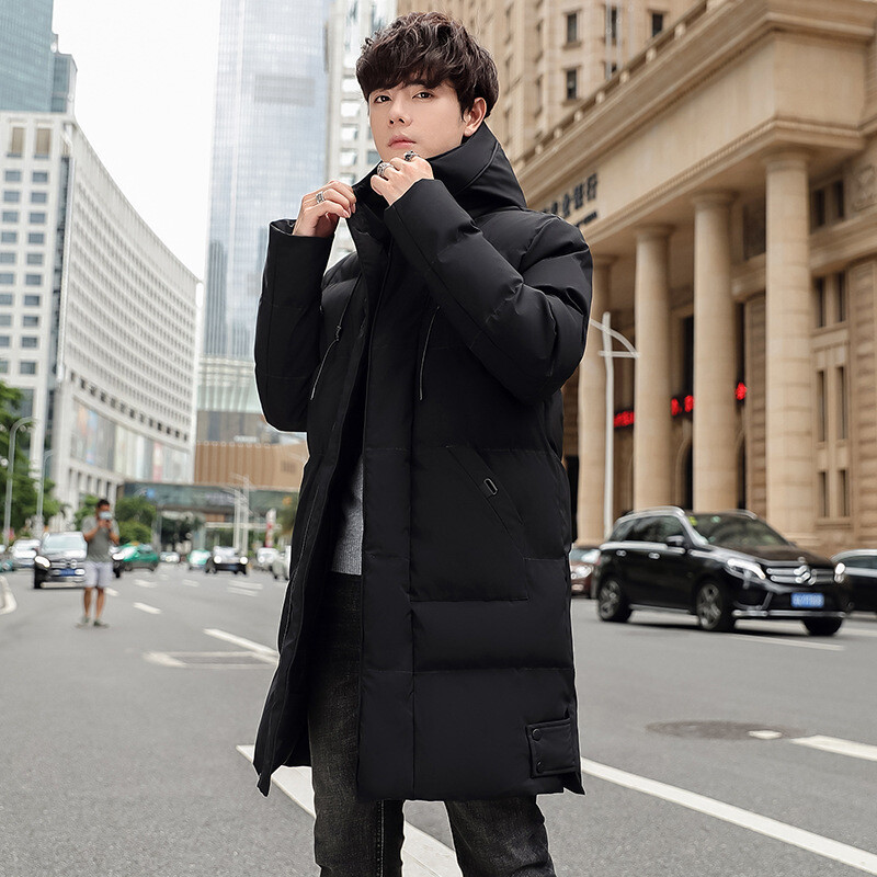 Cross-border M-8XL Plus Size Mid-Length Cotton-padded Jacket Men's Winter Loose Hooded Cotton-padded Jacket Warm Overcoat Thick Cotton-padded Coat - Image 7