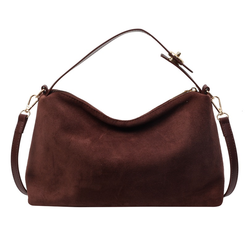 Retro frosted niche underarm bag 2024 winter new versatile women's bag popular messenger bag shoulder tote bag - Image 6