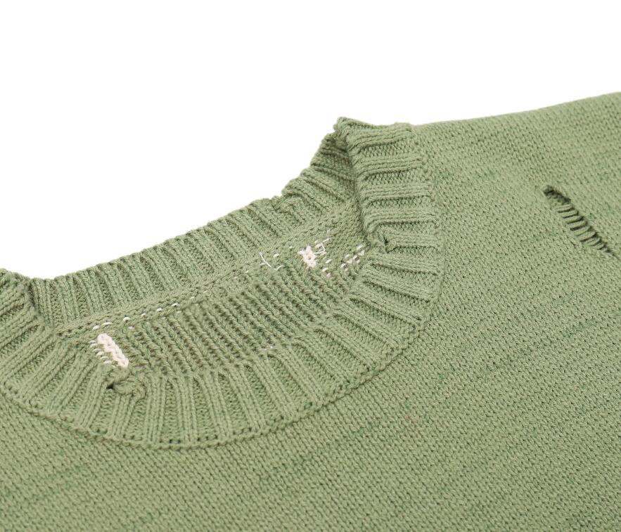 Cross-border European and American street hip-hop jacquard sweater street loose skull jacquard knitted pullover long-sleeved sweater men and women - Image 2