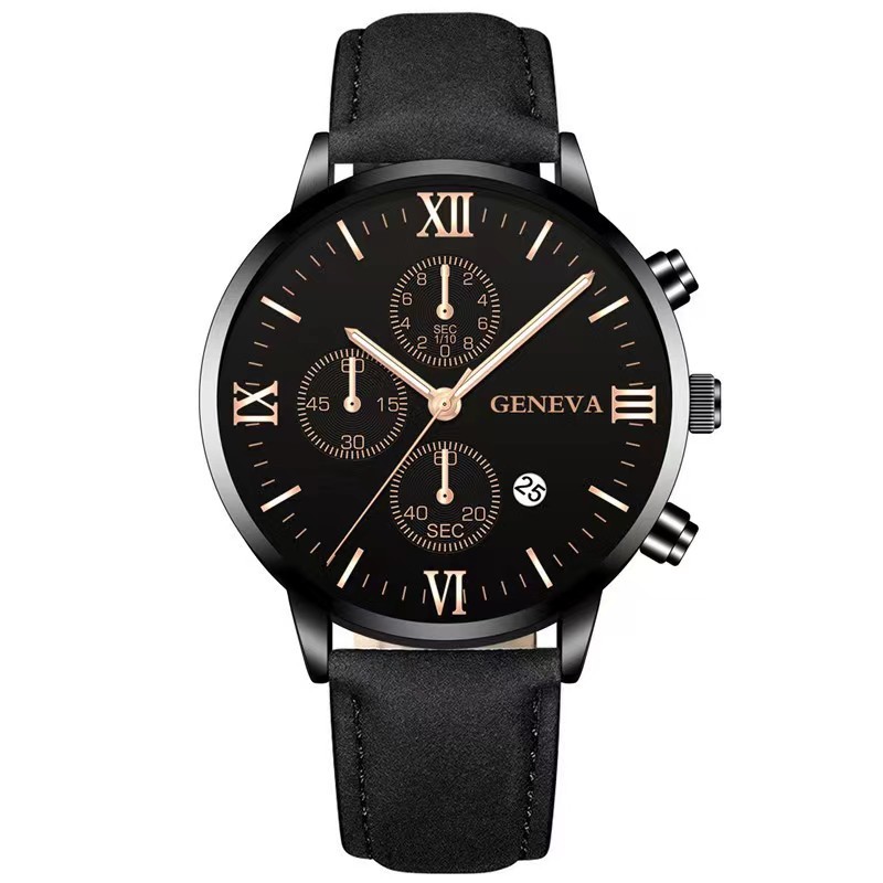 2022 new foreign trade hot selling men's set gift watch 3pcs bracelet three-piece men's watch calendar watch - Image 3