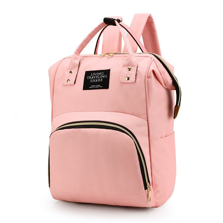Mommy bag 2025 new Korean style fashion canvas color matching backpack women's bag Baoma milk bottle bag - Image 15