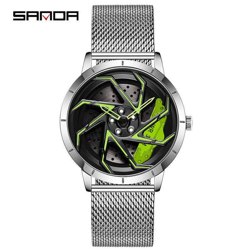 Sanda new 1088 mesh strap youth personality fashion trend waterproof student male quartz watch factory wholesale - Image 5