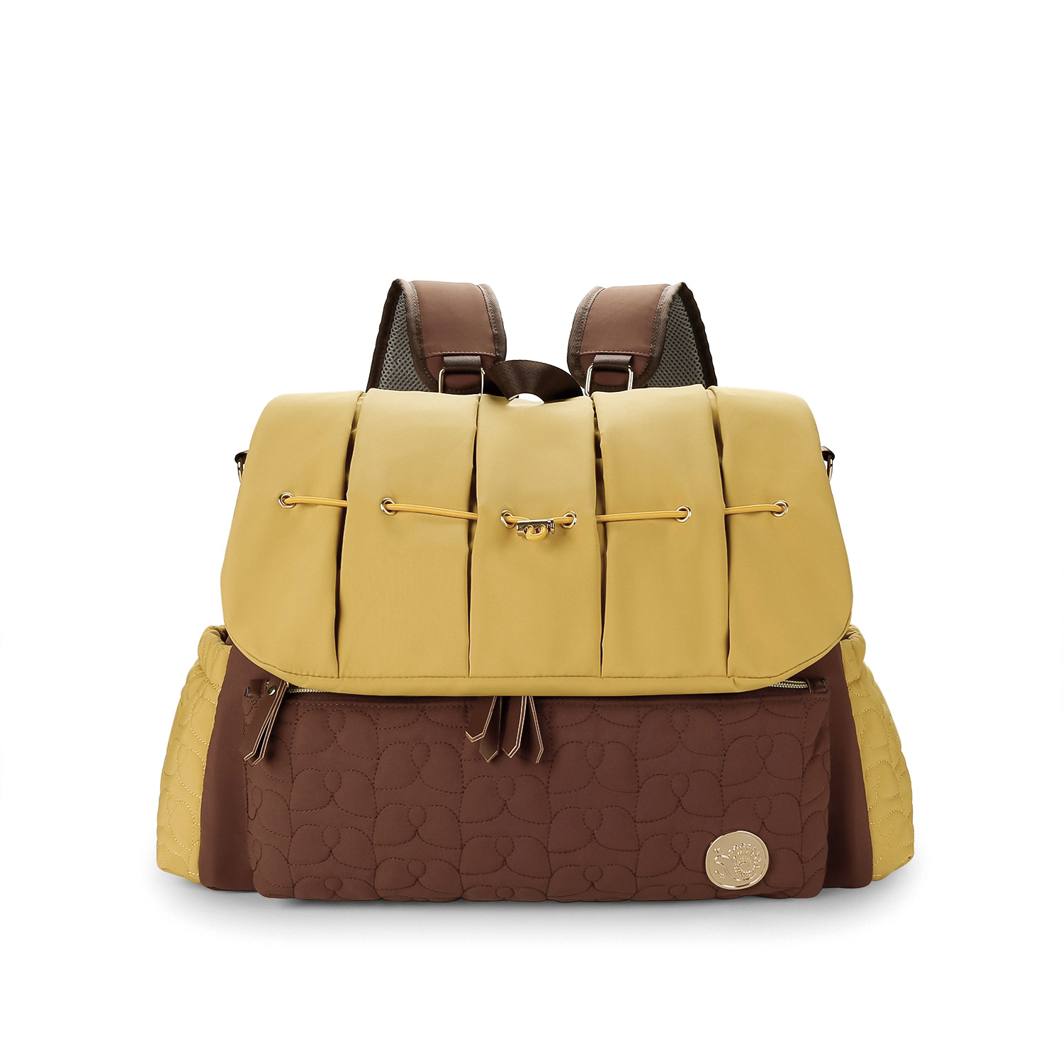 2023 waterproof quilted embroidered mommy bag single shoulder double shoulder multifunctional mommy bag with detachable straps large capacity for mother and baby travel - Image 7