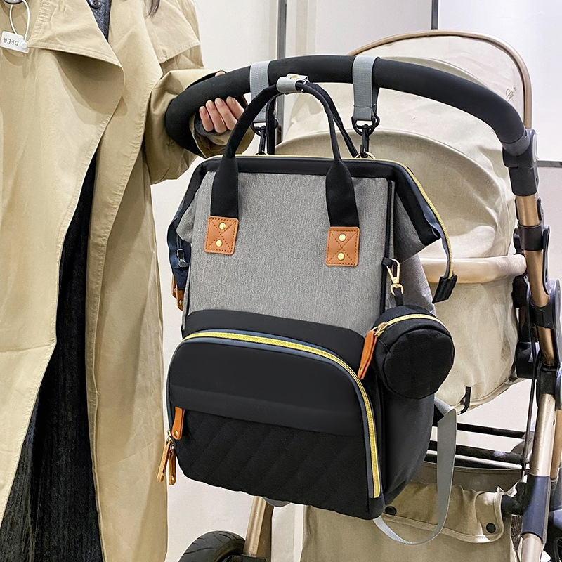 Mommy bag two-piece set multifunctional Oxford cloth cross-border mother and baby bag for traveling large capacity thermal insulation mommy bag - Image 2