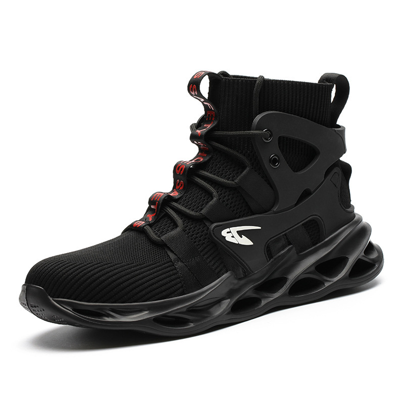 Cross-border labor insurance shoes men's fall/winter breathable anti-smashing steel toe cap work shoes protective shoes breathable high-top - Image 6