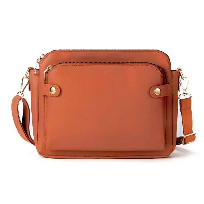 Three Layer Leather Crossbody Shoulder Three Layer Leather Crossbody Shoulder Cross Border - Image 3