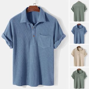Men's Short-Sleeve Corduroy Shirt