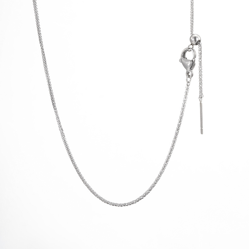 Xuping stainless steel white-plated simple everyday easy-to-match lobster buckle plain chain classic pin chain clavicle chain wholesale women's - Image 6