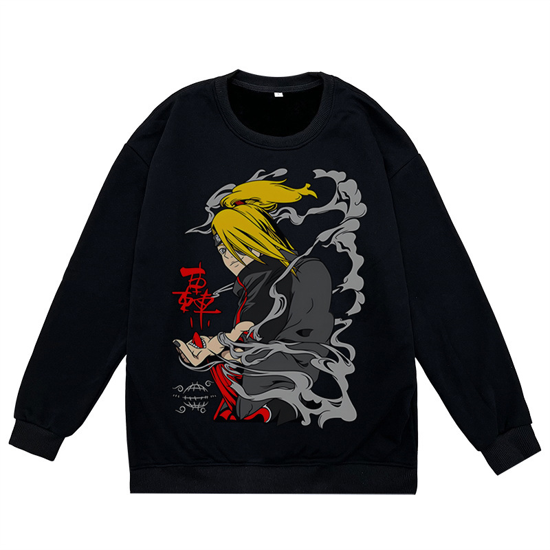 2023 autumn and winter new NARUTO Naruto peripheral printed round neck sweatshirt casual loose men's pullover - Image 12