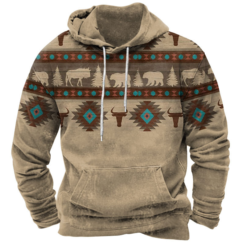 2023 new autumn European and American style sweatshirt retro 3D digital printing men's street trend hoodie top - Image 17