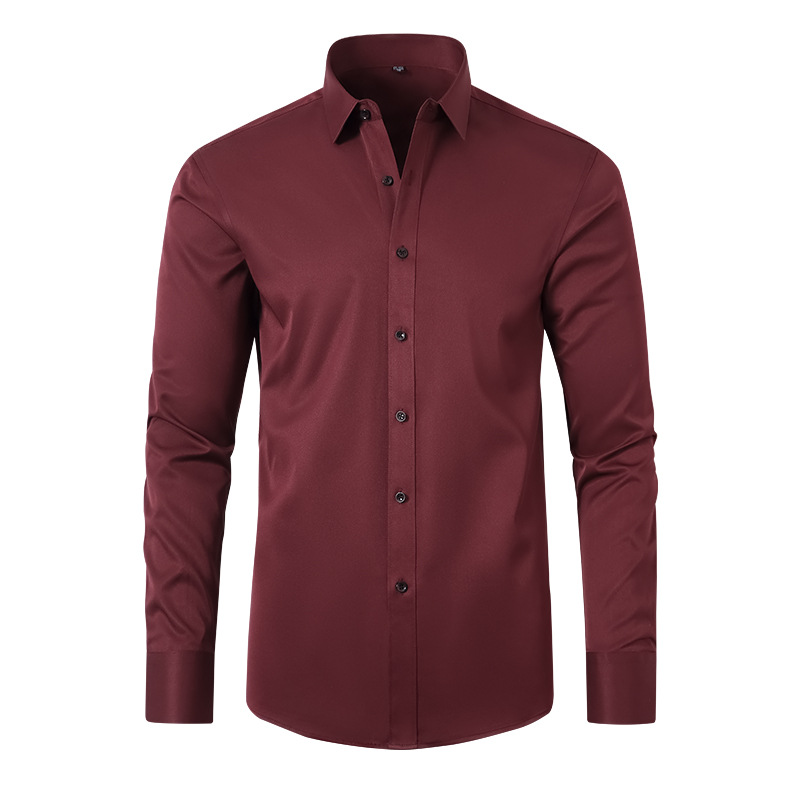 Jia Na Apparel Cross-Border Hot Selling Men's Long-Sleeve Shirt, Elastic, Wrinkle-Resistant, Business Casual Plus Size Shirt for Men - Image 8