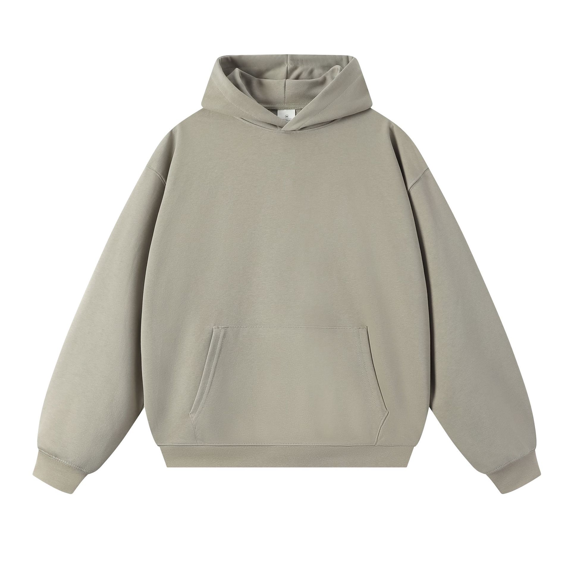 Sweatshirt 380g Terry Spring and Autumn American Thin Drop Shoulder Loose Style Solid Color Hoodie Men's Trendy All-match - Image 13