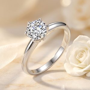 Six-Prong Moissanite Ring