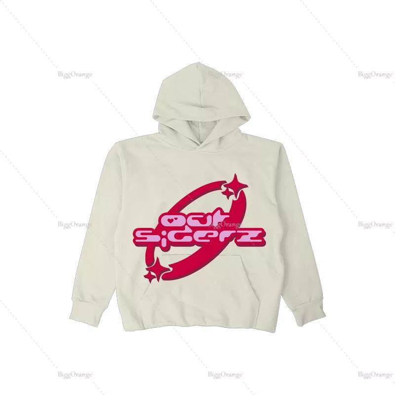 Oversized full face zipper sweater streetwear spring Y2k gothic punk star print hoodie tide - Image 7