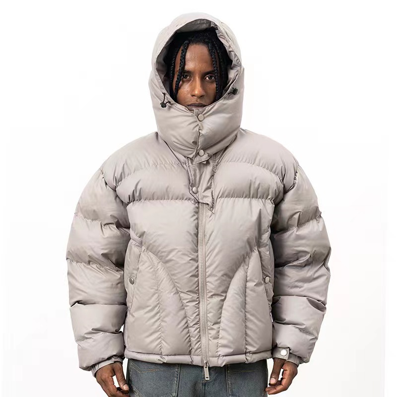 Zongchi Clothing Club American high street functional style niche design hooded warm cotton jacket thick casual cotton jacket - Image 3