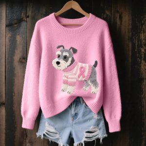 2026 Spring/Autumn New European and American Style Women's 3D Digital Print Casual Fashion Round Neck Faux Sweater/Sweatshirt