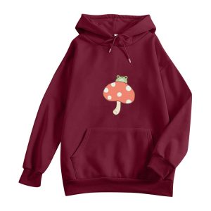Graphic-Print Long-Sleeved Hoodie