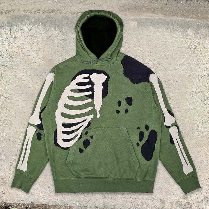 2023 European and American Street Trends Y2K Gothic Punk Hip-Hop Fashion Zipper Digital Printed Hoodies - Image 9