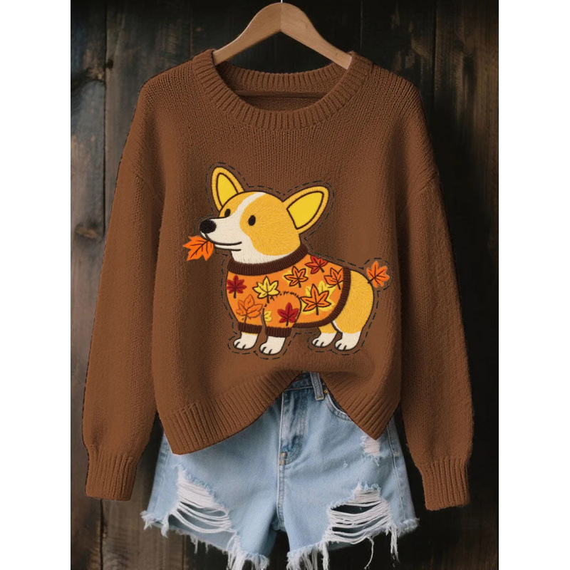 2026 Spring/Autumn New European and American Style Women's 3D Digital Print Casual Fashion Round Neck Faux Sweater/Sweatshirt - Image 7