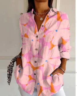 2024 New Women's Long Shirt, Summer European and American Trendy Short-Sleeve Floral Print 3D Short Sleeve Fashion - Image 22