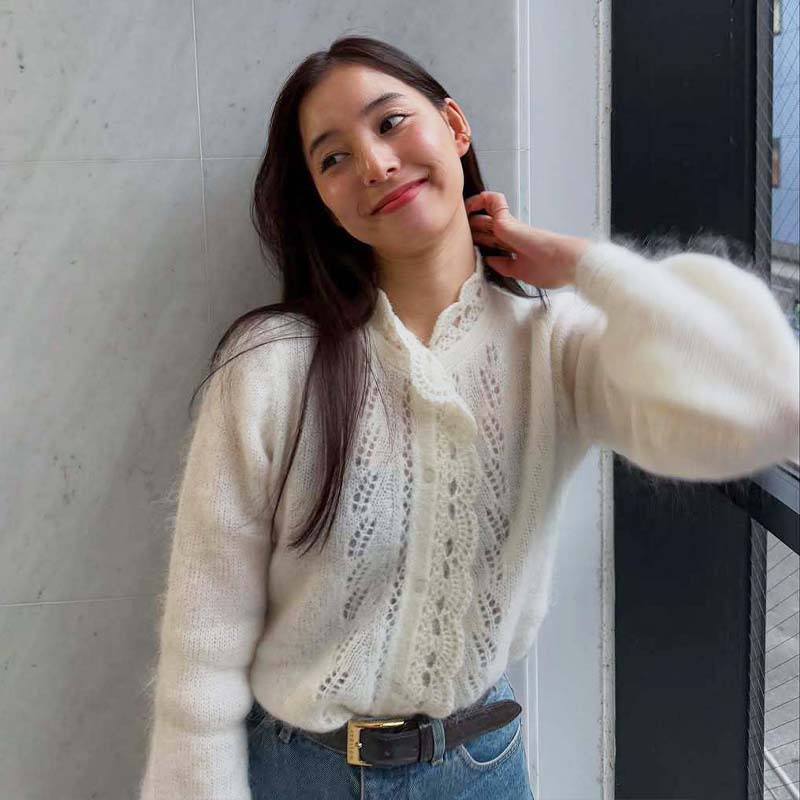 2025 Amazon Spring/Autumn New Arrival Cross-Border European and American Style Lazy Cardigan with Lace Trim - Image 2