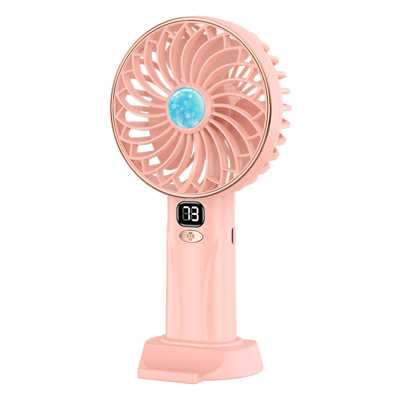 Handheld spray small fan water replenishment humidification student desktop digital display light sound brushless charging refrigeration water spray cooling fan - Image 8