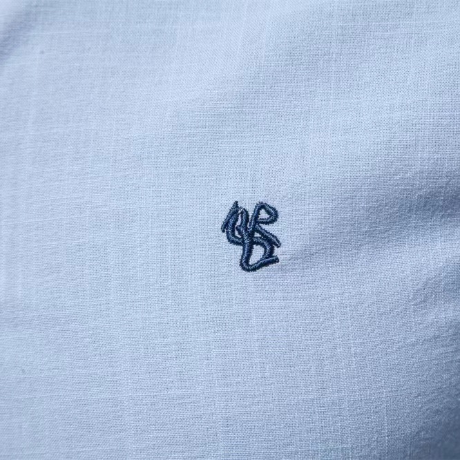 Spring and summer new ribbon business shirt men's cotton and linen casual Japanese fashion solid color long-sleeved shirt men's US size - Image 3