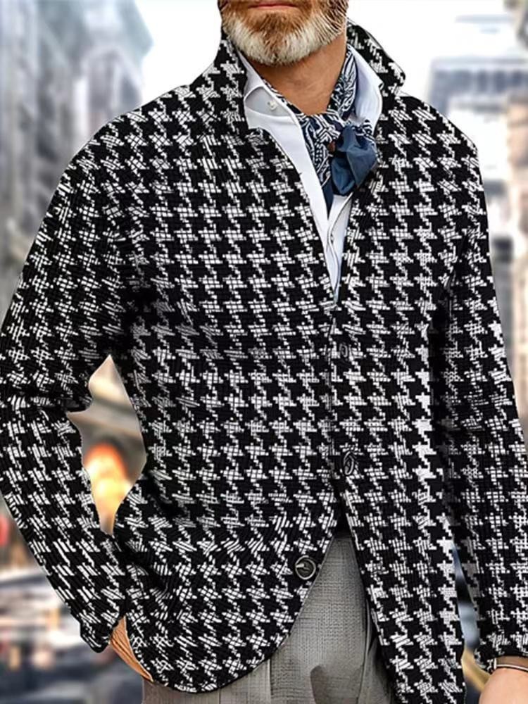 Cross-border foreign trade hot-selling spring and autumn new digital printing plaid men's casual suits and casual jackets - Image 12