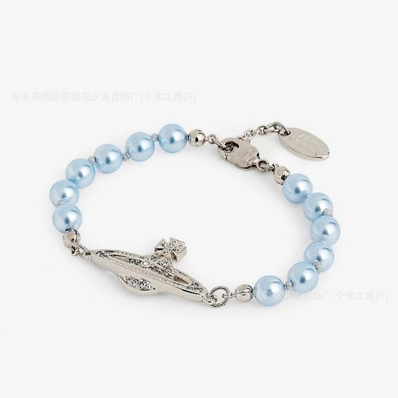 Classic Vivienne Westwood Saturn Pearl Necklace, High-End Version, Full Diamond Inlay, Swarovski Glass Pearl Chain, Women's Style, Nana's Style - Image 6