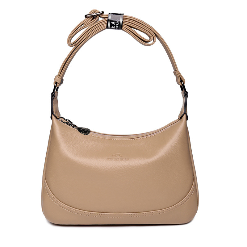 Women's bag 2024 new pu soft leather messenger bag large capacity middle-aged ladies shoulder bag simple casual small square bag - Image 11