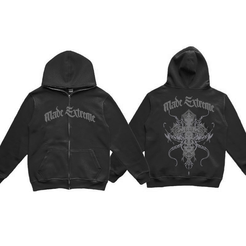 2023 cross-border new product tune trendy men's full face zipper sweatshirt American retro Y2K sweatshirt men's casual jacket - Image 15