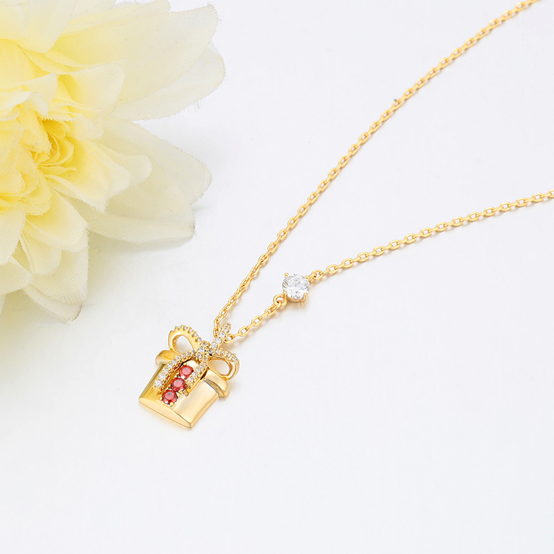 Xuping Fashionable Design Bow Earrings Necklace Jewelry Set - Luxury European and American Cross-border Jewelry - Image 4