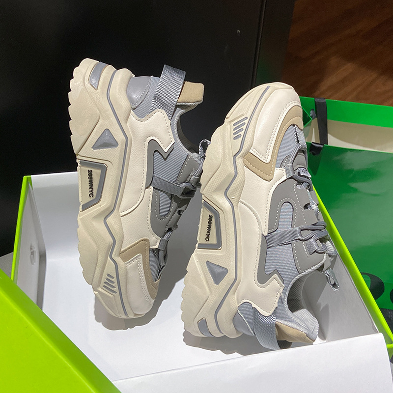 Daddy shoes women's 2023 spring and autumn new breathable thick bottom fashion ins trend sports leisure students color matching shoes - Image 2