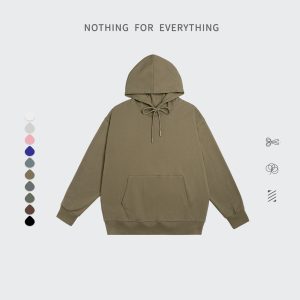 INF Men's Wear | [New Color] Small, Medium, Large Plus 330g Terry Loose Hooded Solid Color Couple Winter Sweatshirt