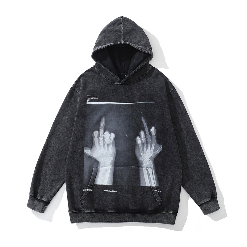 TKPA original American hiphop hip-hop old washed hooded sweater men's and women's street country tide brand loose jacket - Image 9