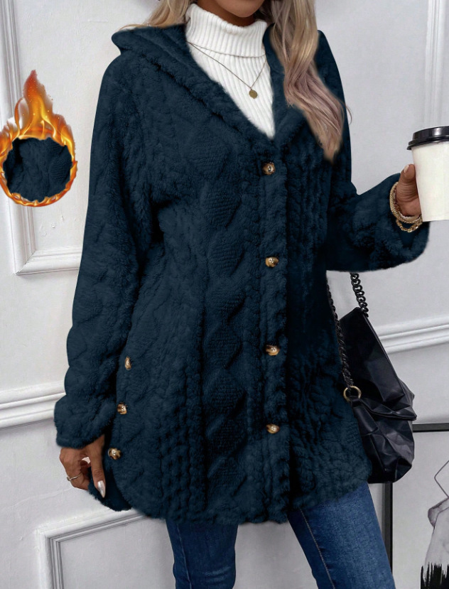 Women's Hooded Fleece Cardigan - Image 6