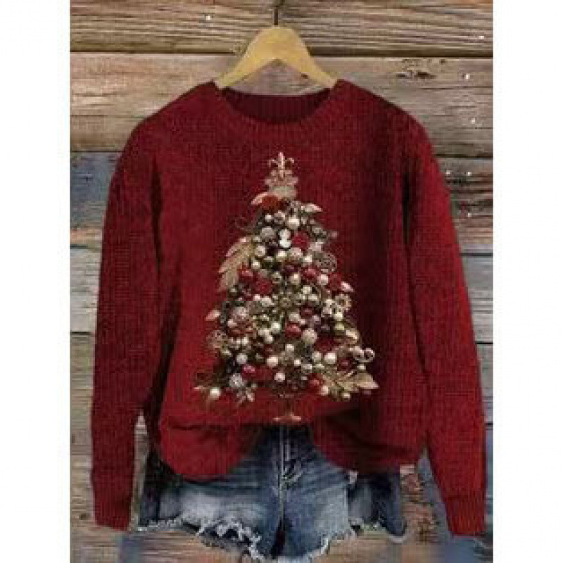 2026 Spring/Autumn New European and American Style Women's 3D Digital Print Casual Fashion Round Neck Faux Sweater/Sweatshirt - Image 28
