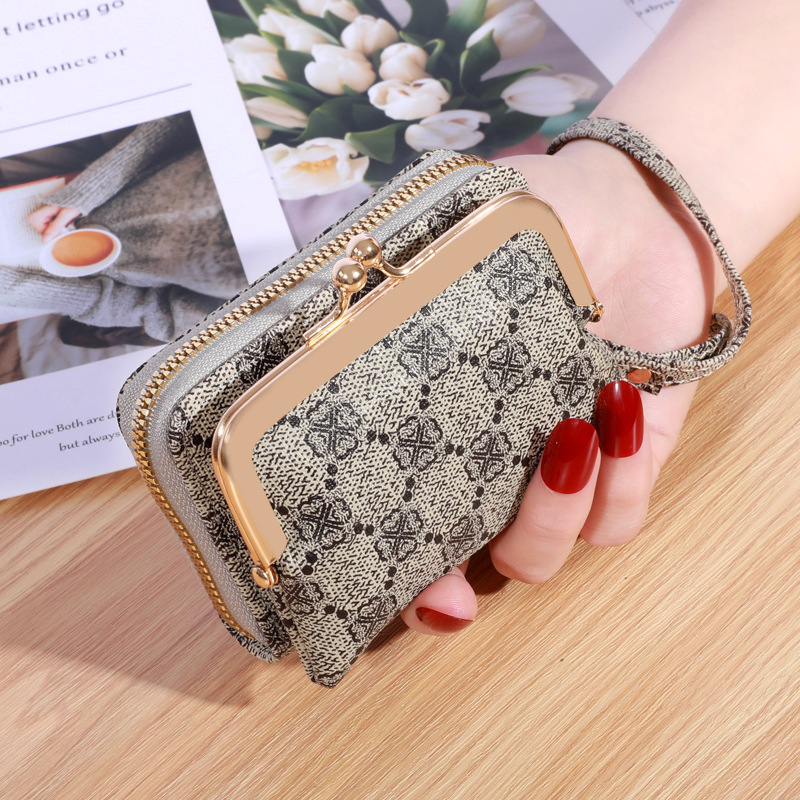 New style wallet women's fashion wrist strap short coin purse large capacity coin clip bag multi-card card holder wallet - Image 7