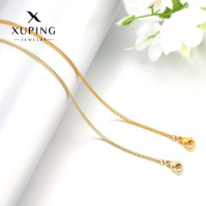 Xuping Jewelry - Simple European and American Style Cross-border Stainless Steel Plain Chain Necklace with Lobster Clasp - Wholesale