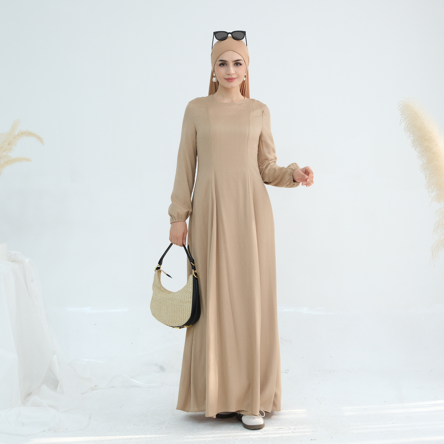 2025 Loriya European, American, Middle Eastern, Dubai double-layered dress with lining LR932 - Image 7