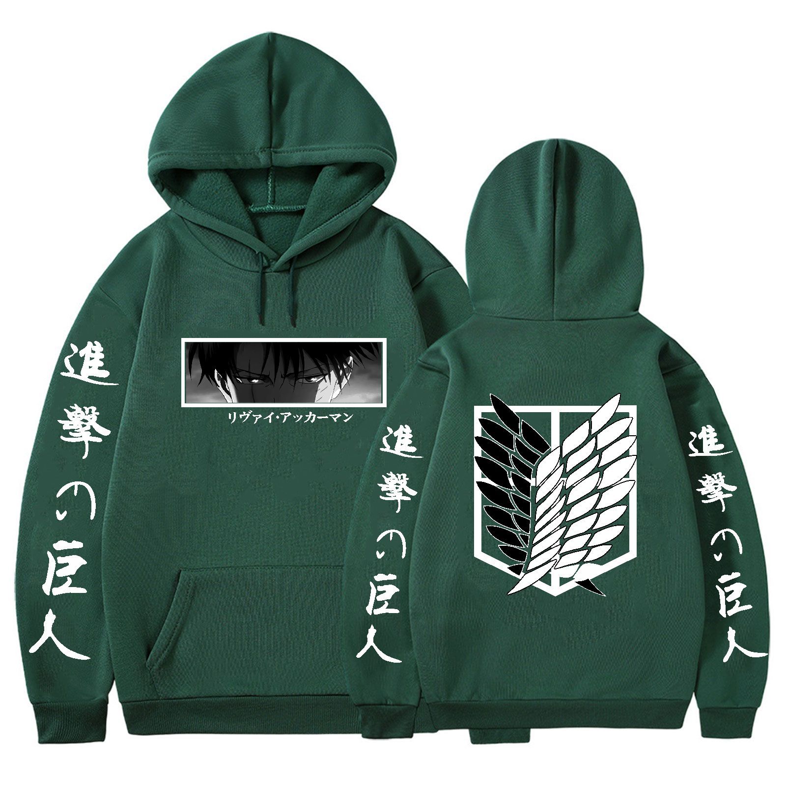 Mao Chunqiu hooded sweatshirt Attack on Titan peripheral European size cross-border hot-selling printed pullover for men and women - Image 5