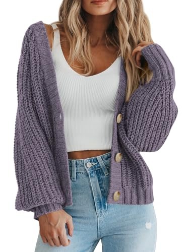 Cross-border women's clothing Amazon autumn/winter V-neck chunky knit cardigan women's lazy style knit sweater factory customization - Image 25