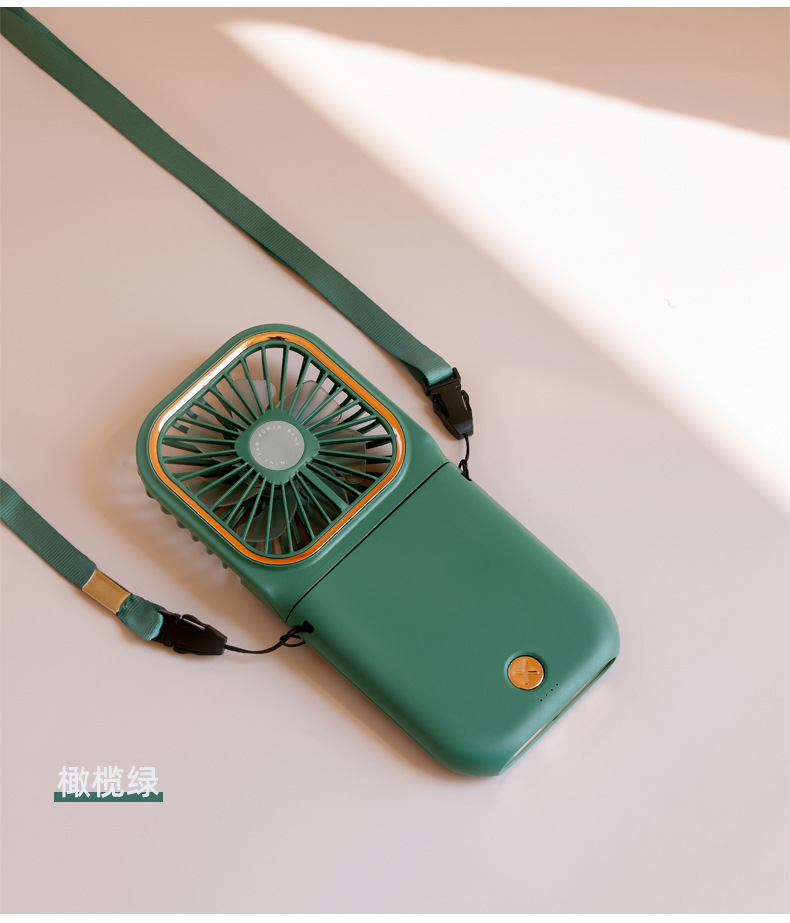 New USB ultra-thin private model folding hanging neck fan handheld charging treasure desktop bracket mute mini fan - Image 16
